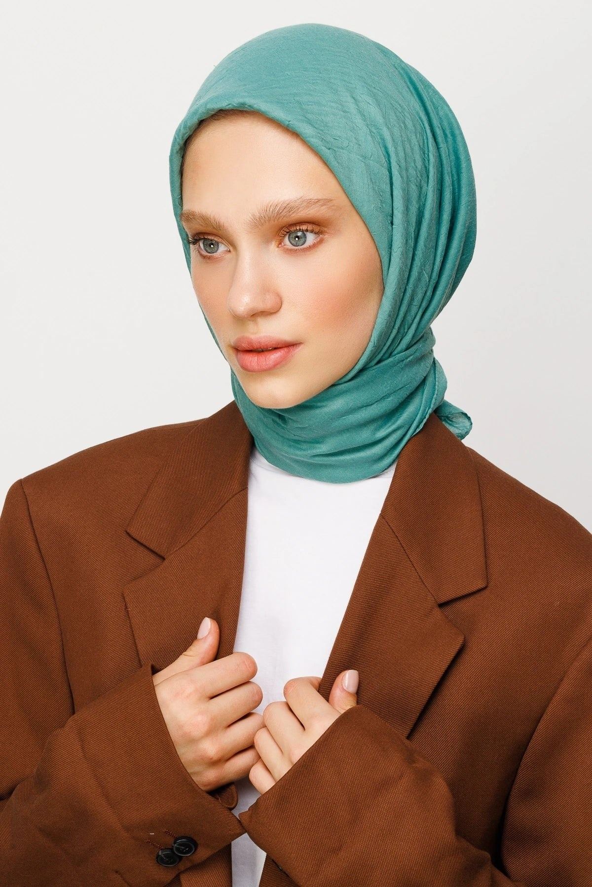 Mint Yeşili Bambu Eşarp · görsel 2