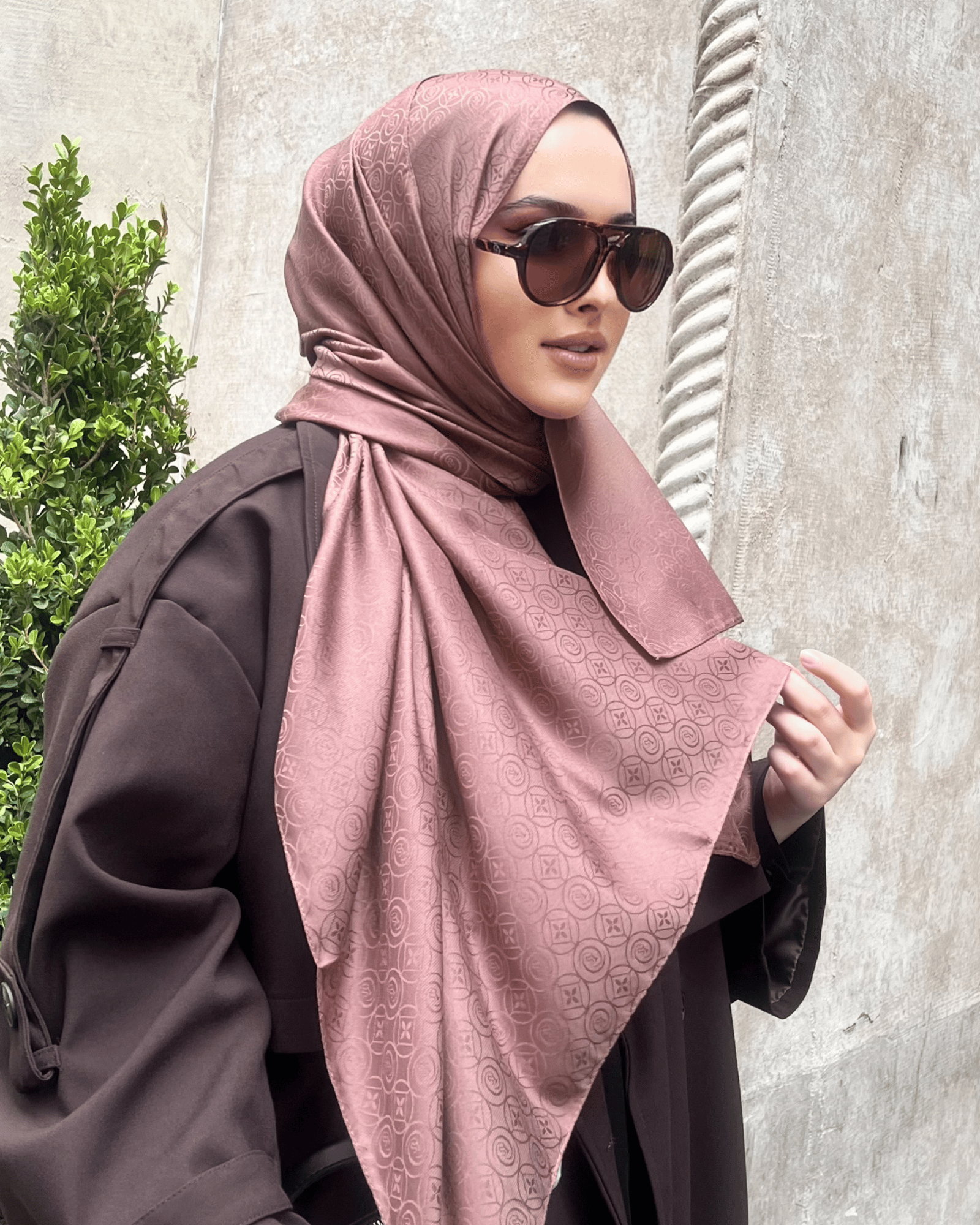 Mocha Luxe Desen Jakar Şal · İpeksi Jakar · görsel 2