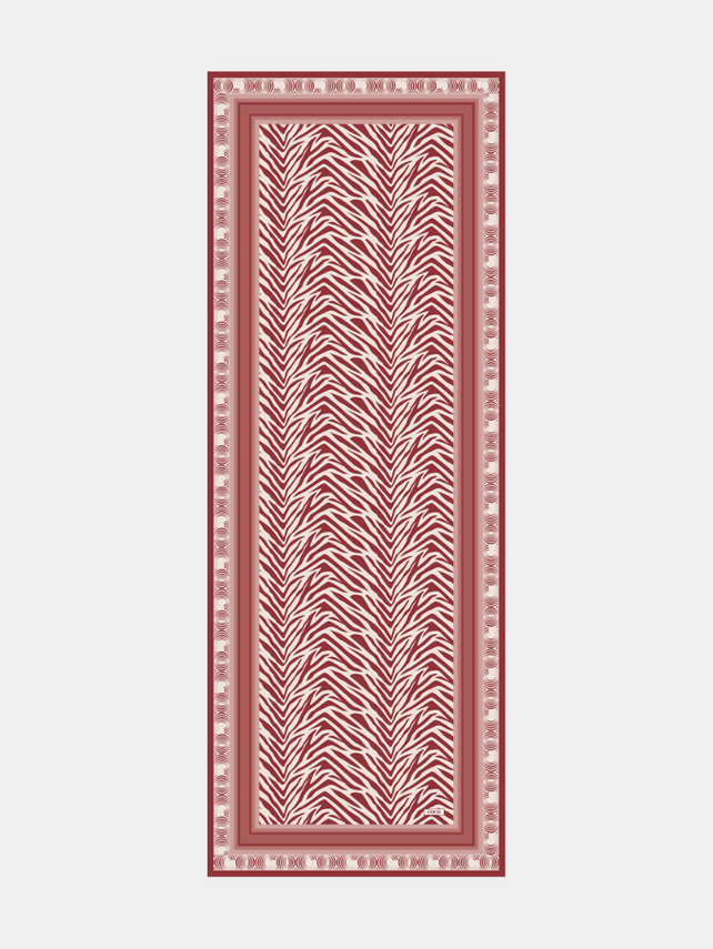 Pastel Pembe Zebra Desen İpeksi Şal · görsel 3