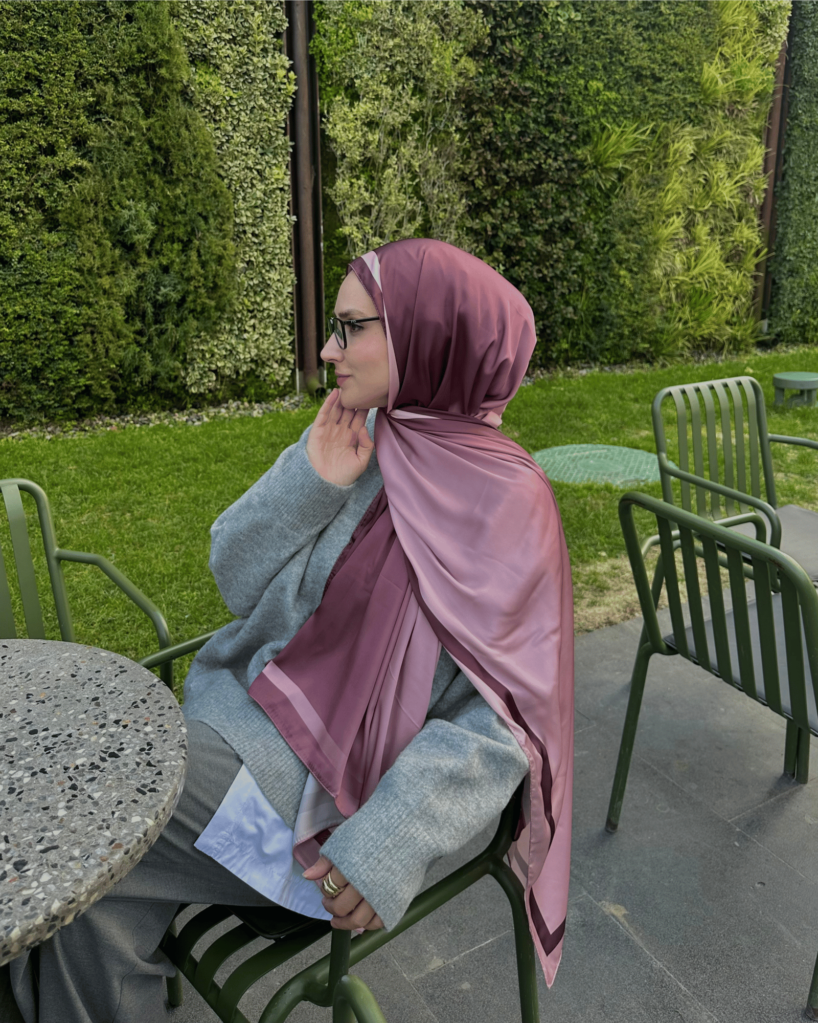 Pudra Degrade Desen Şal · görsel 3