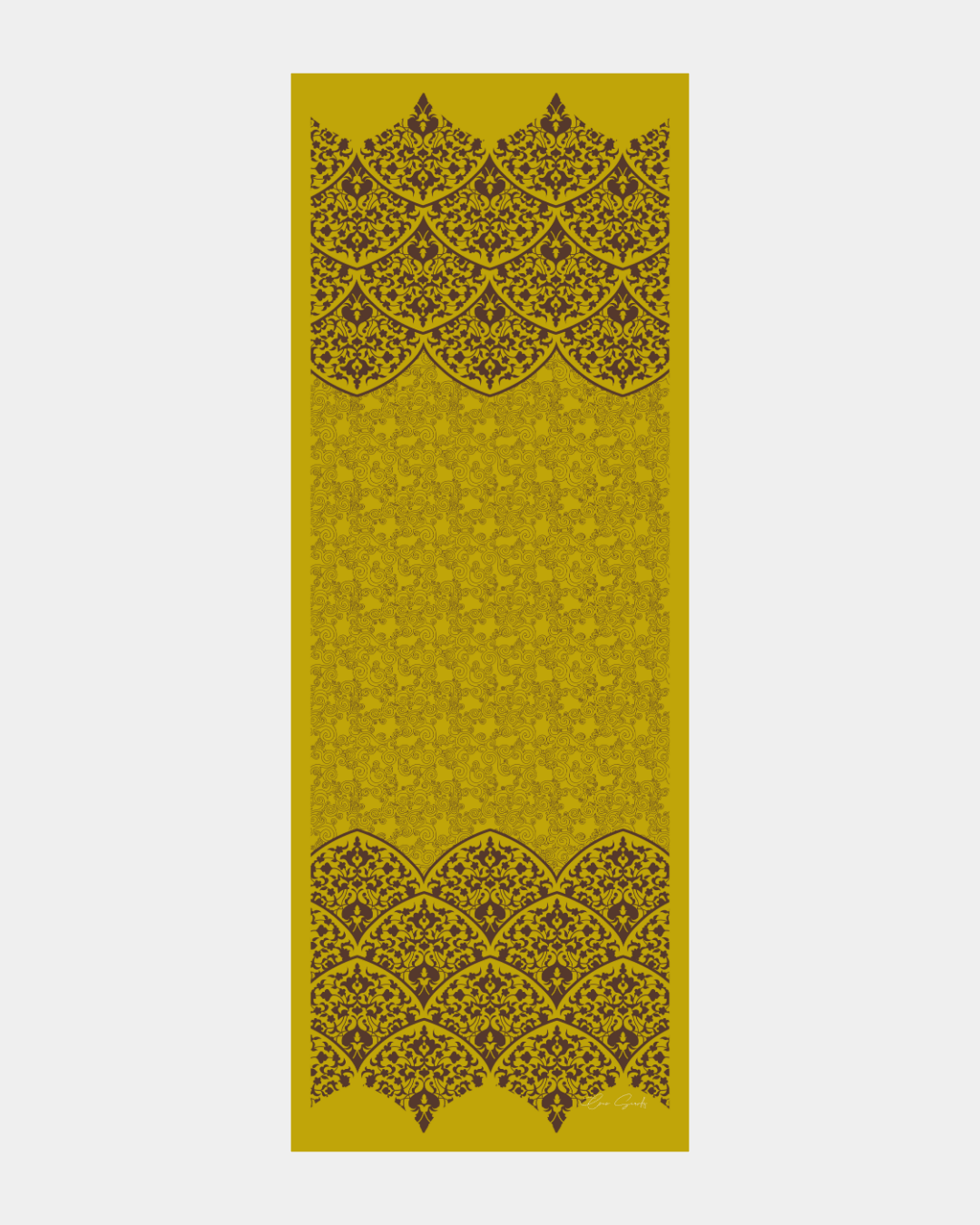 Saf Sarı & Buhur Kahvesi Saraylı Desen Şal - 44 · görsel 6