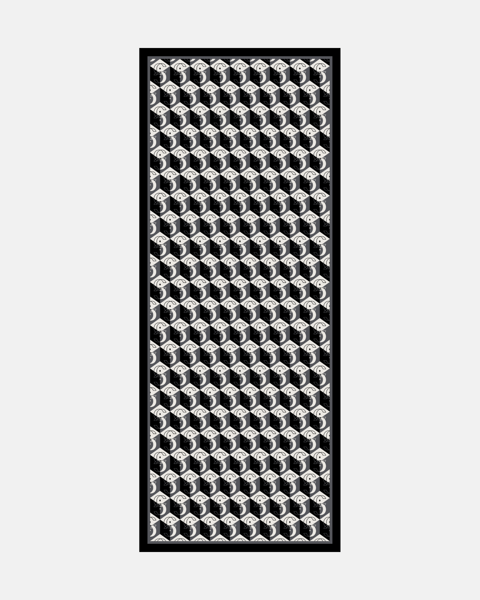Siyah Icon Vual İpek Şal · görsel 3