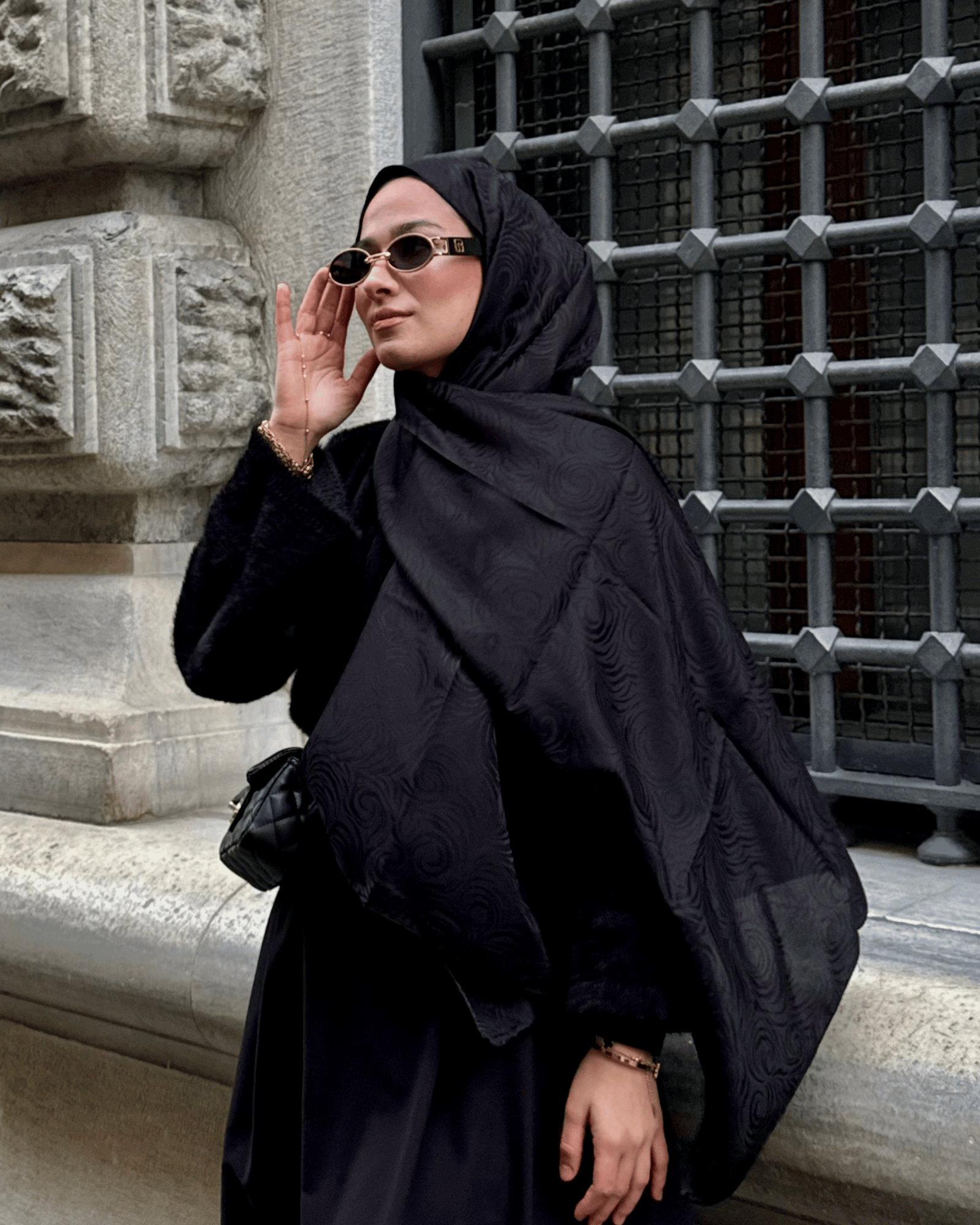 Siyah Revan Desen Jakar Şal · İpeksi Jakar · görsel 2