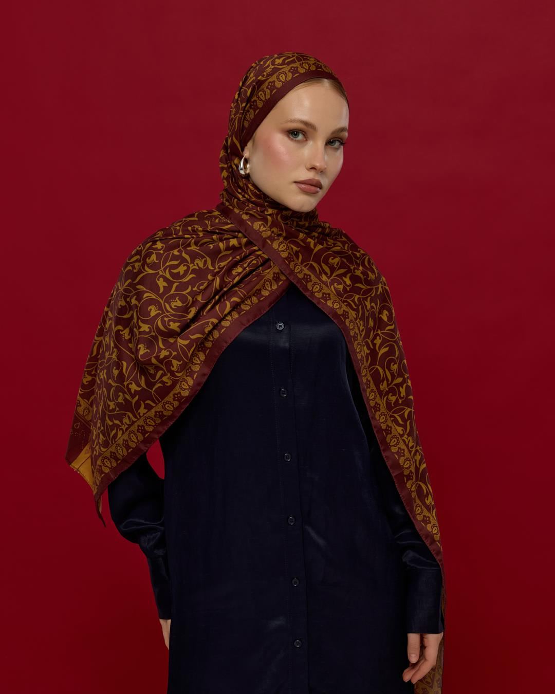 Tarçın Rüzgarı & Saf Altın Lale Bahçesi Desen Şal - 31 · görsel 3