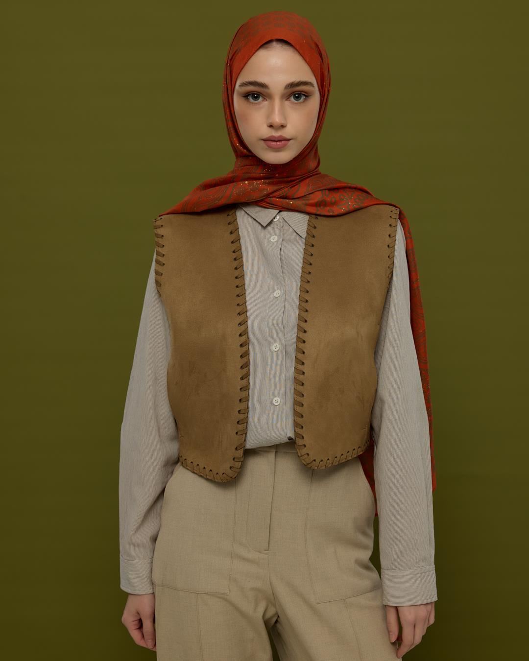 Tarçin & Zeytin Kabuğu Bala Hatun Desen Şal - 18 · görsel 2
