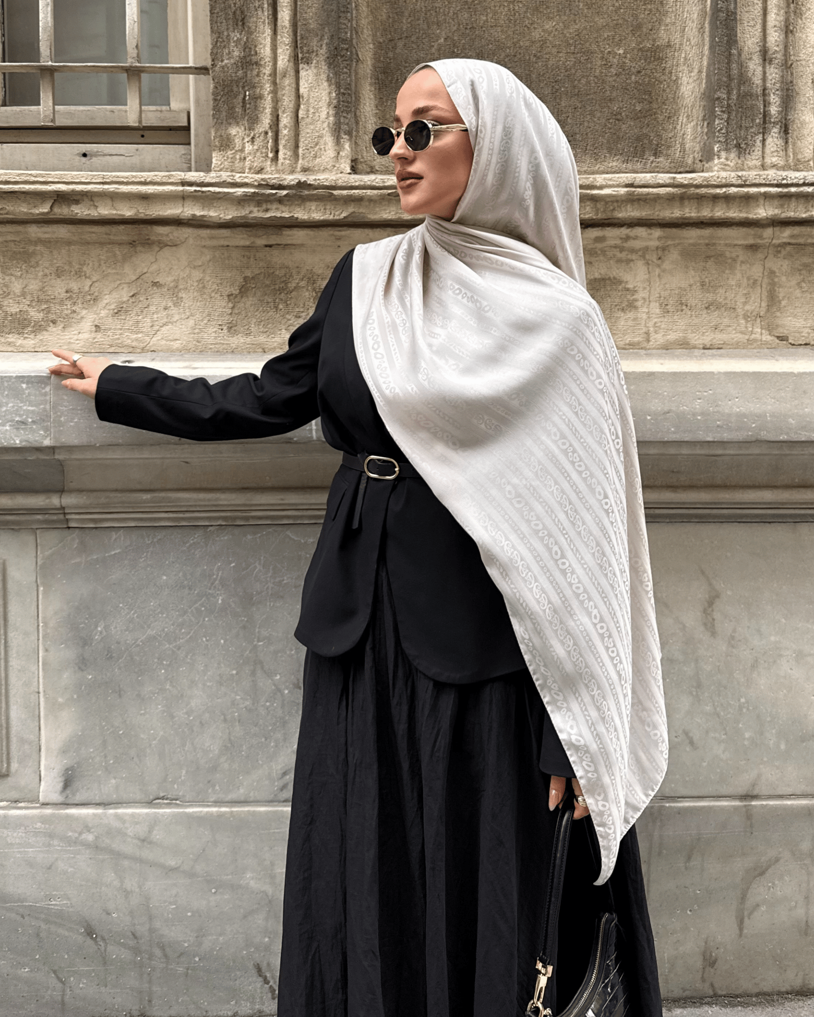 Taş Şerit Desen Jakar Şal · İpeksi Jakar · görsel 2