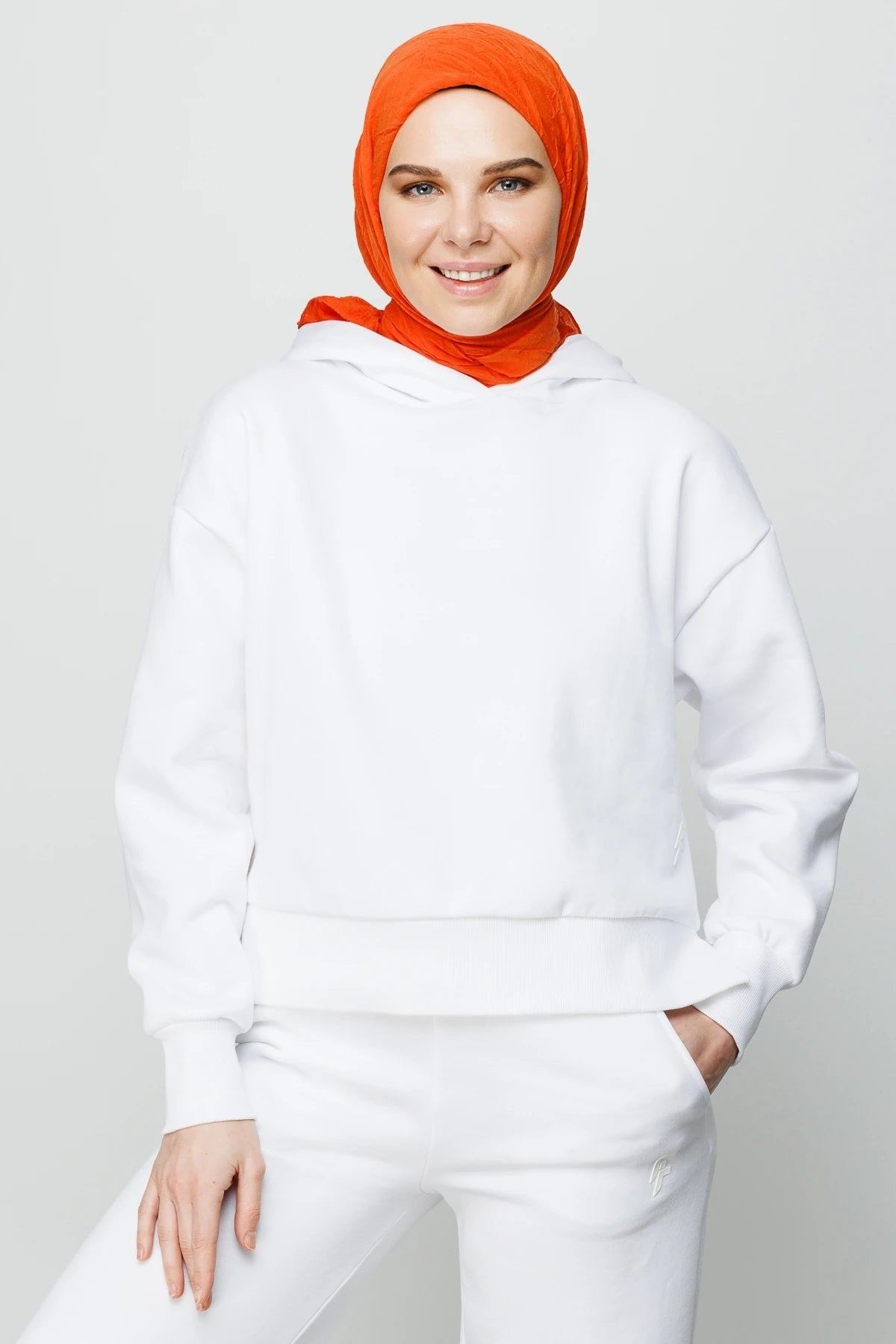 Turuncu Bambu Eşarp · görsel 3