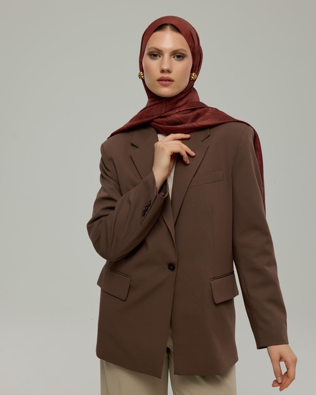 Tuzlu Karamel & Kestane Kabuğu Bala Hatun Desen Şal - 14 · görsel 4