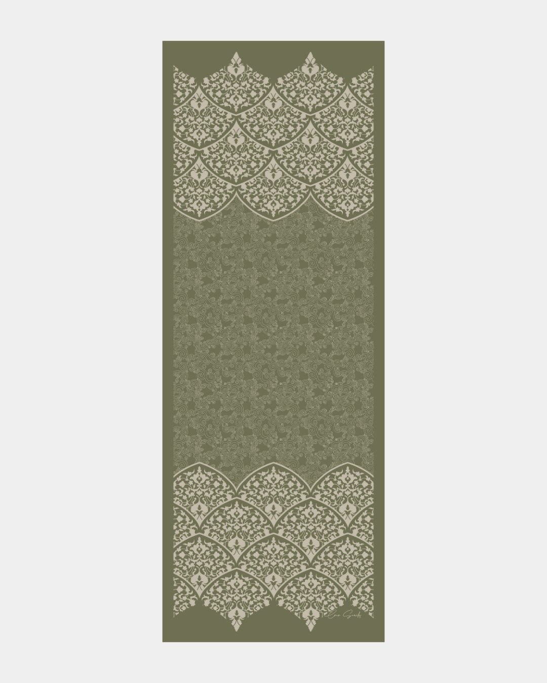 Zeytin Yeşili & Badem Kremi Saraylı Desen Şal - 37 · görsel 7