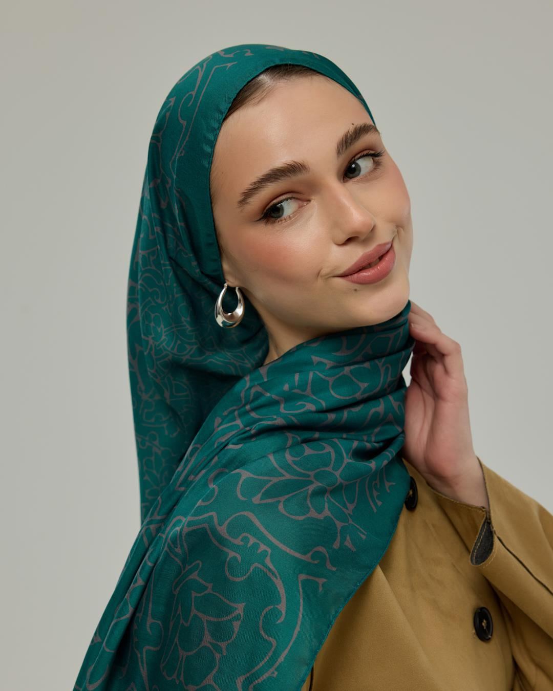 Zümrüt & Lavanta Çizgisi Harem Rüyası Desen Şal - 53 · görsel 2