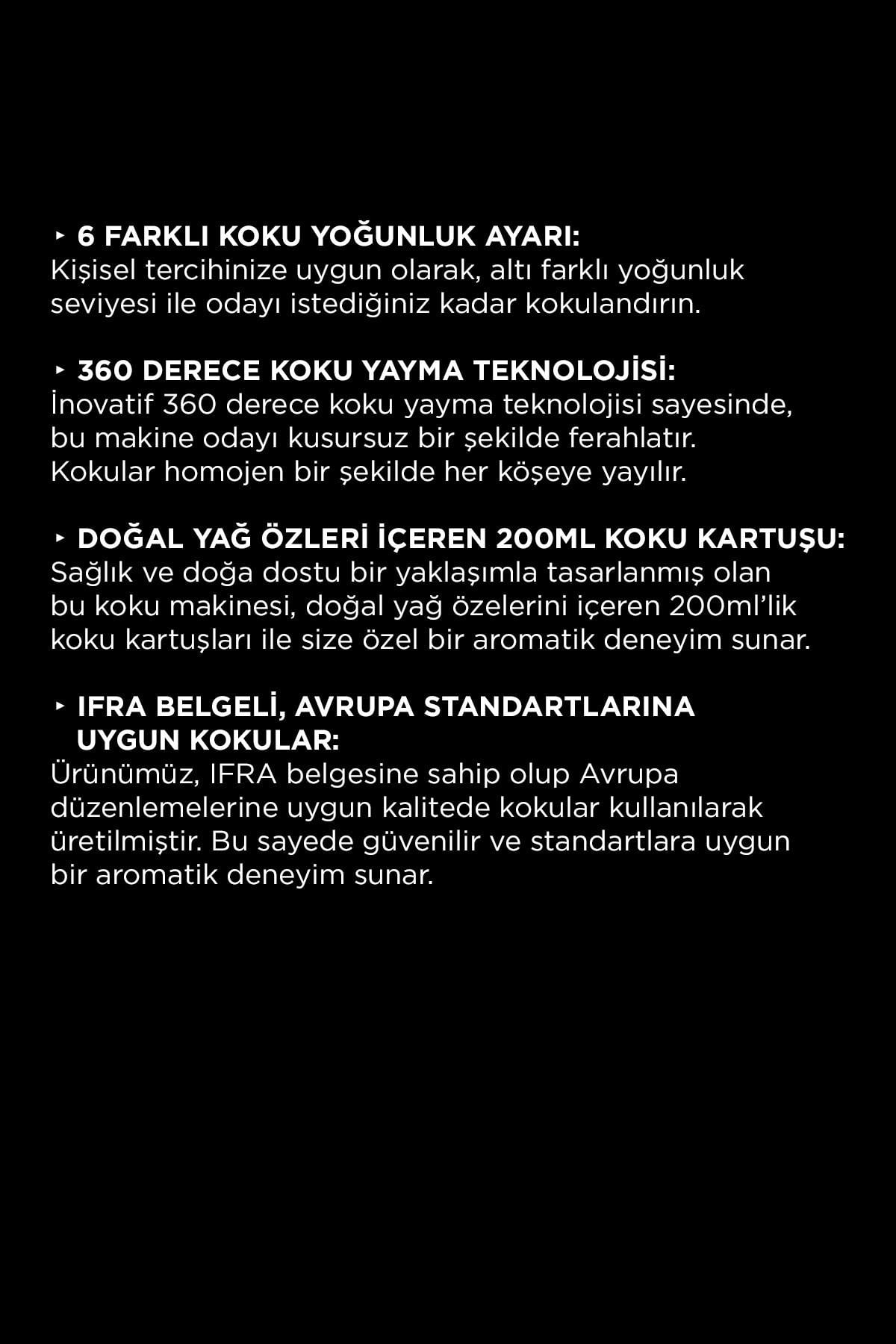A1 Eco-X Geniş Alan Koku Makinesi ve Dark Sapphire A1 Koku Kartuşu 200 ML Seti