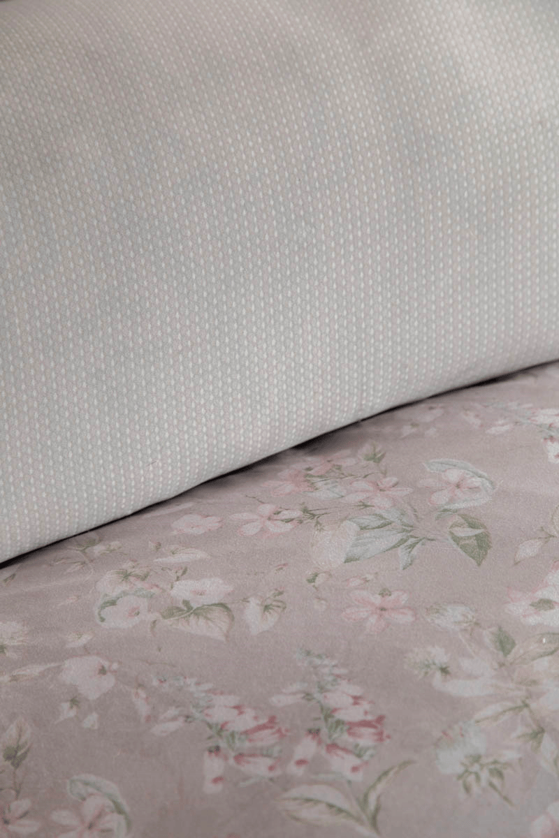 King Size Franny Bej Elegance Saten Nevresim Takımı