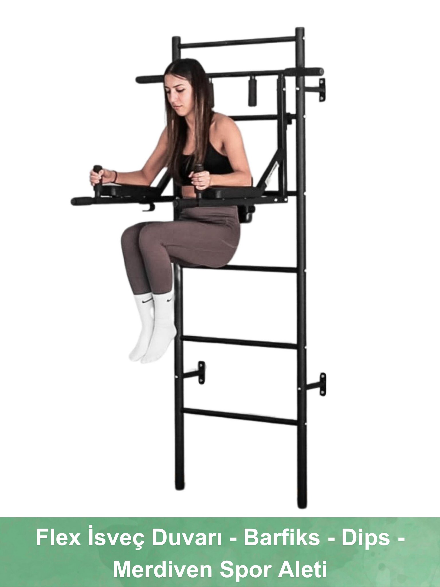Flex İsveç Duvarı - Barfiks - Dips - Merdiven Spor Aleti