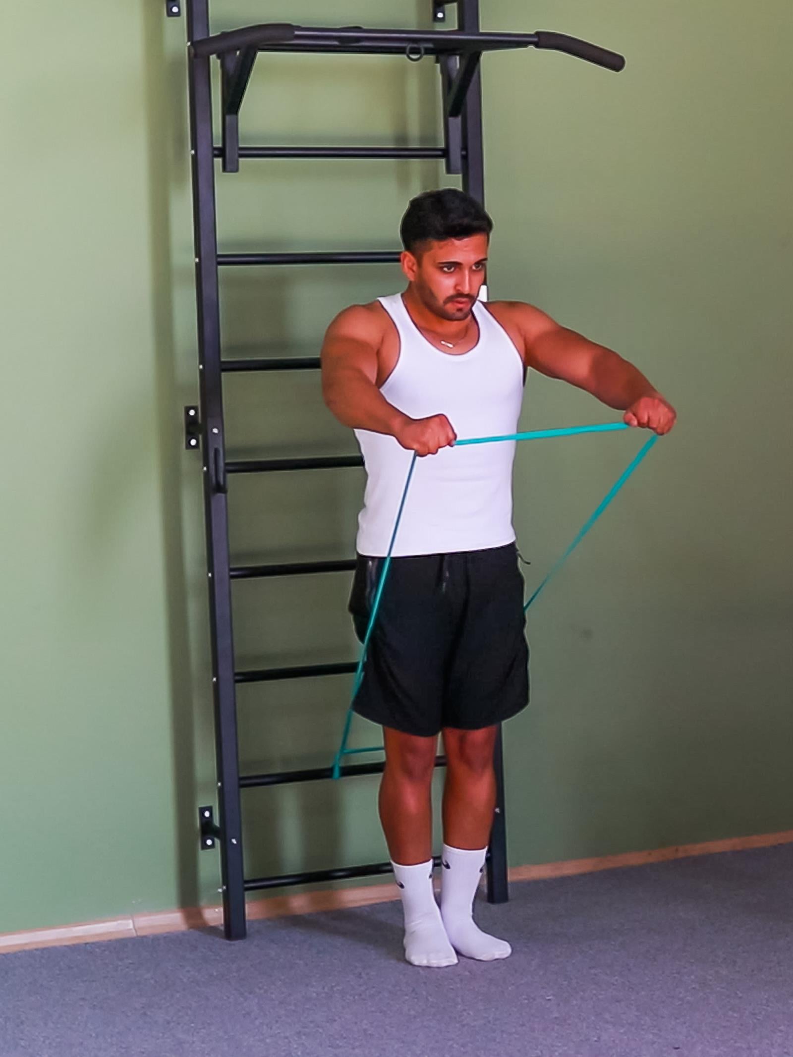 Isveç Duvarı - Bench - Barfiks - Dips - Merdiven Spor Aleti Siyah