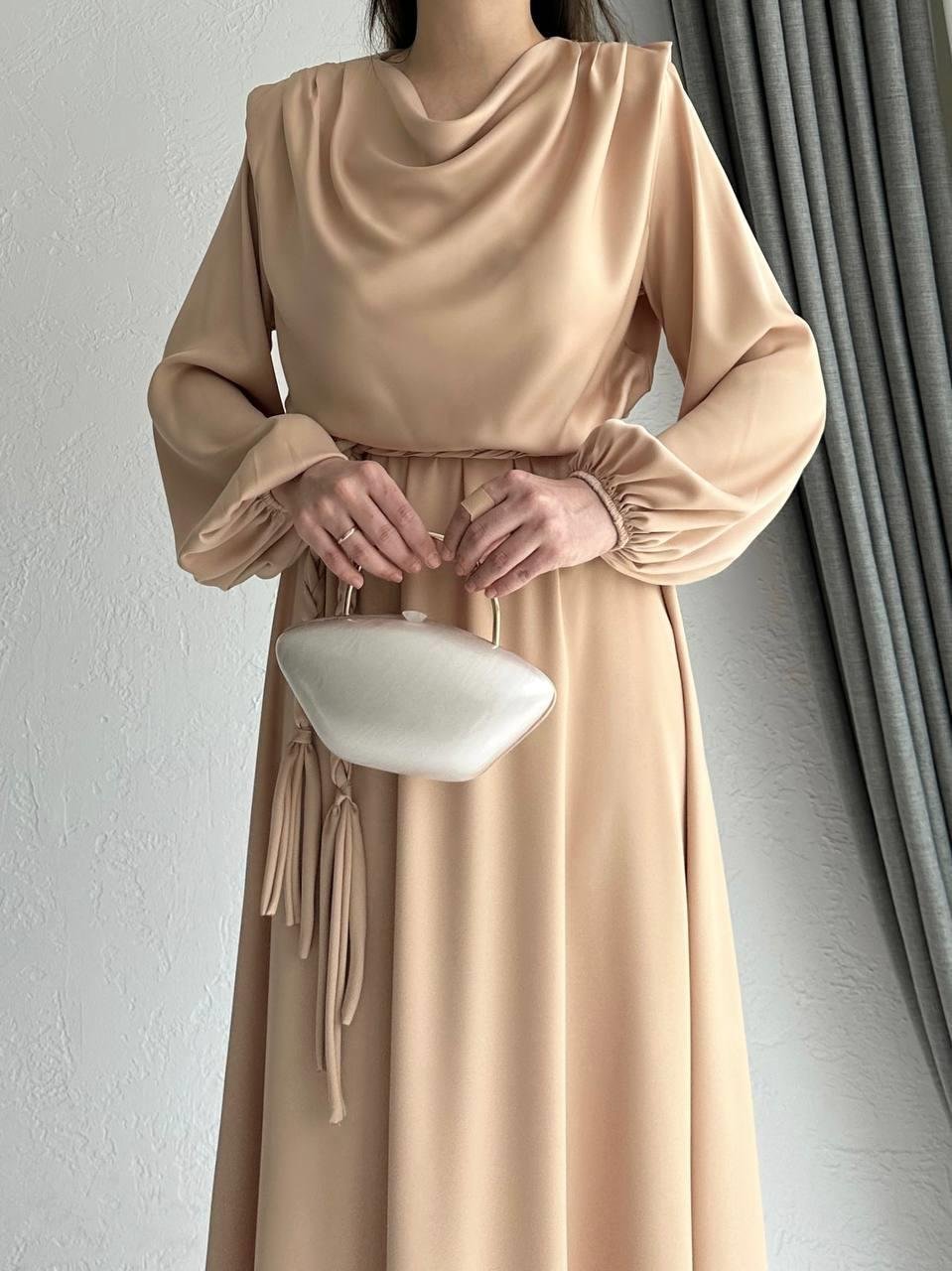 Bej Henna Elbise 