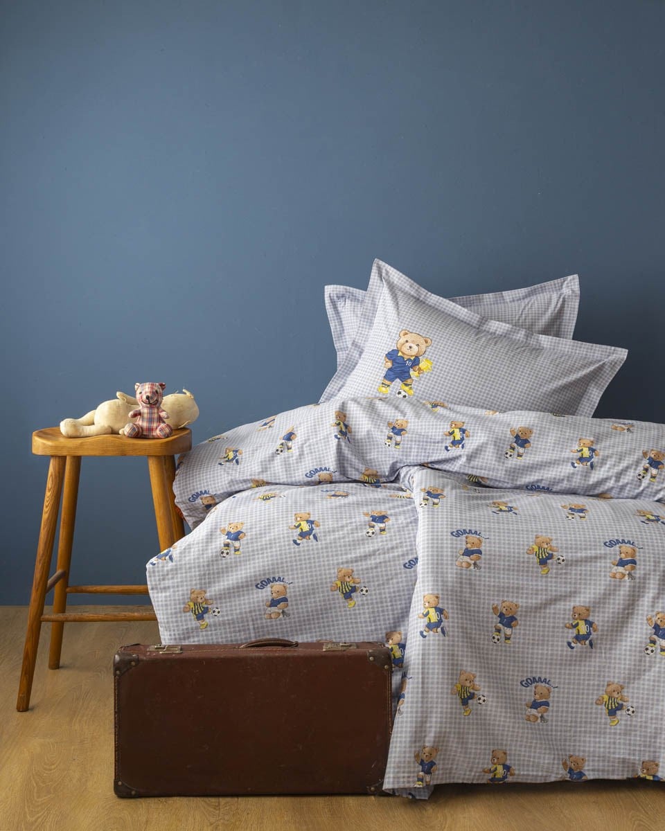 Tek Kişilik Pike Takımı Mishka Blue