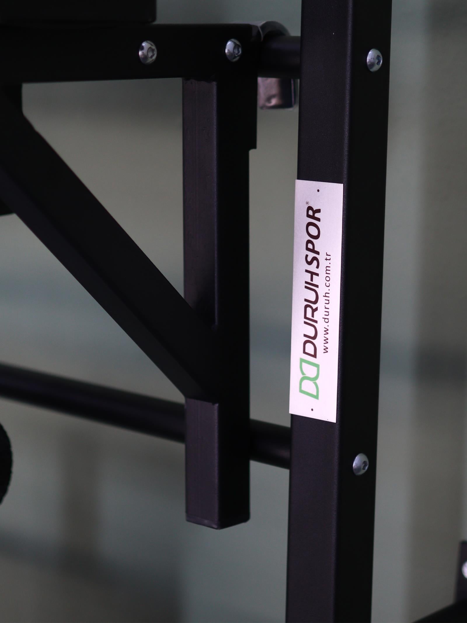 Isveç Duvarı - Bench - Barfiks - Dips - Merdiven Spor Aleti Siyah