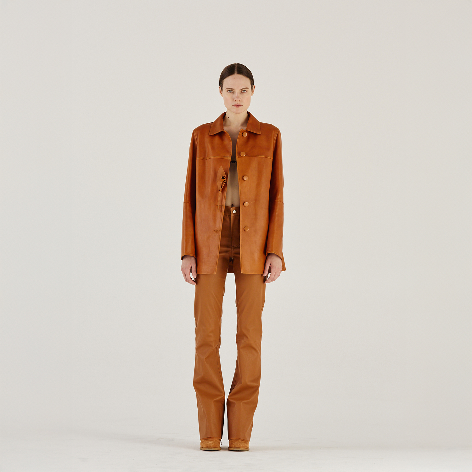 K14911 | LEATHER STRAIGHT JACKET
