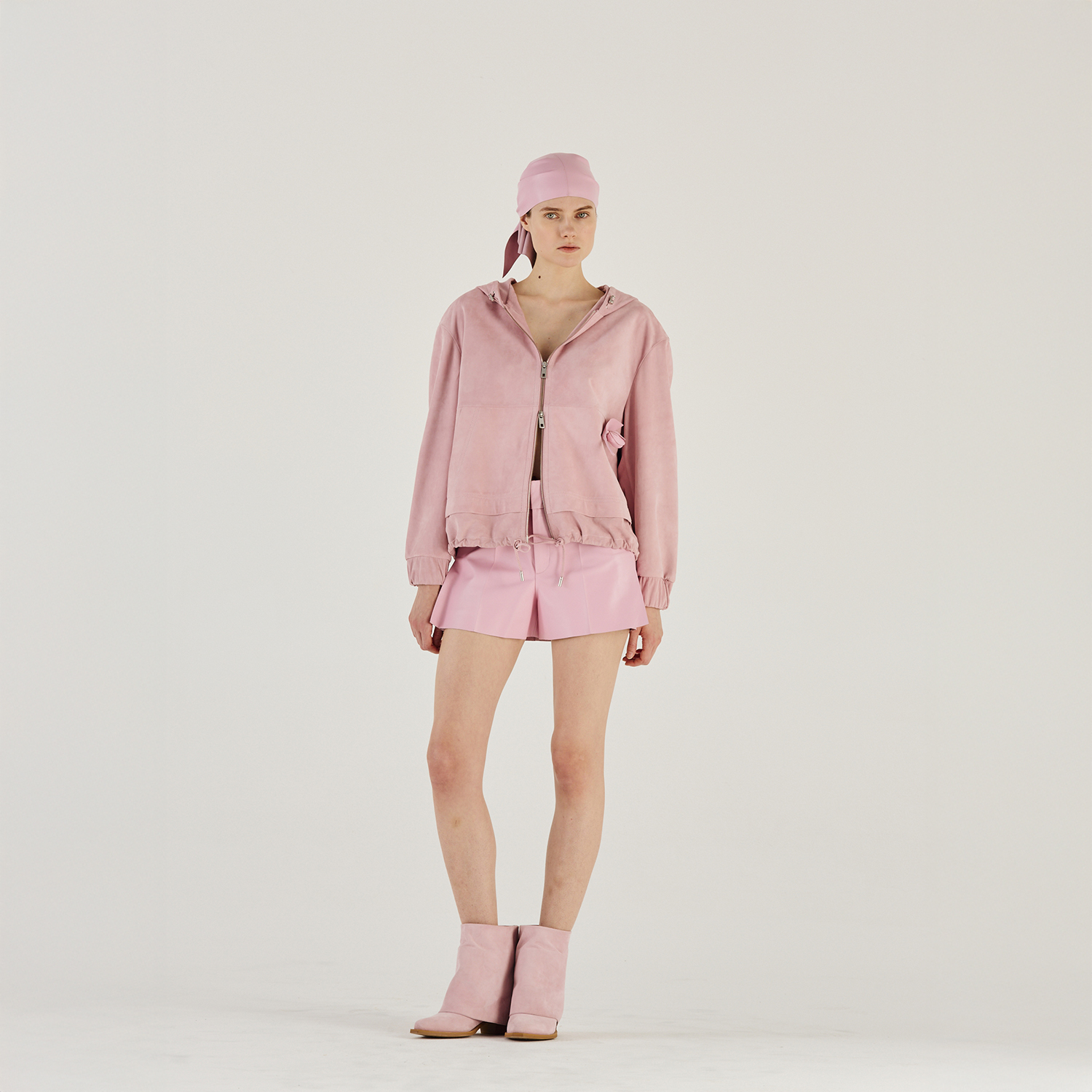 K14960 | LEATHER HOODIE JACKET