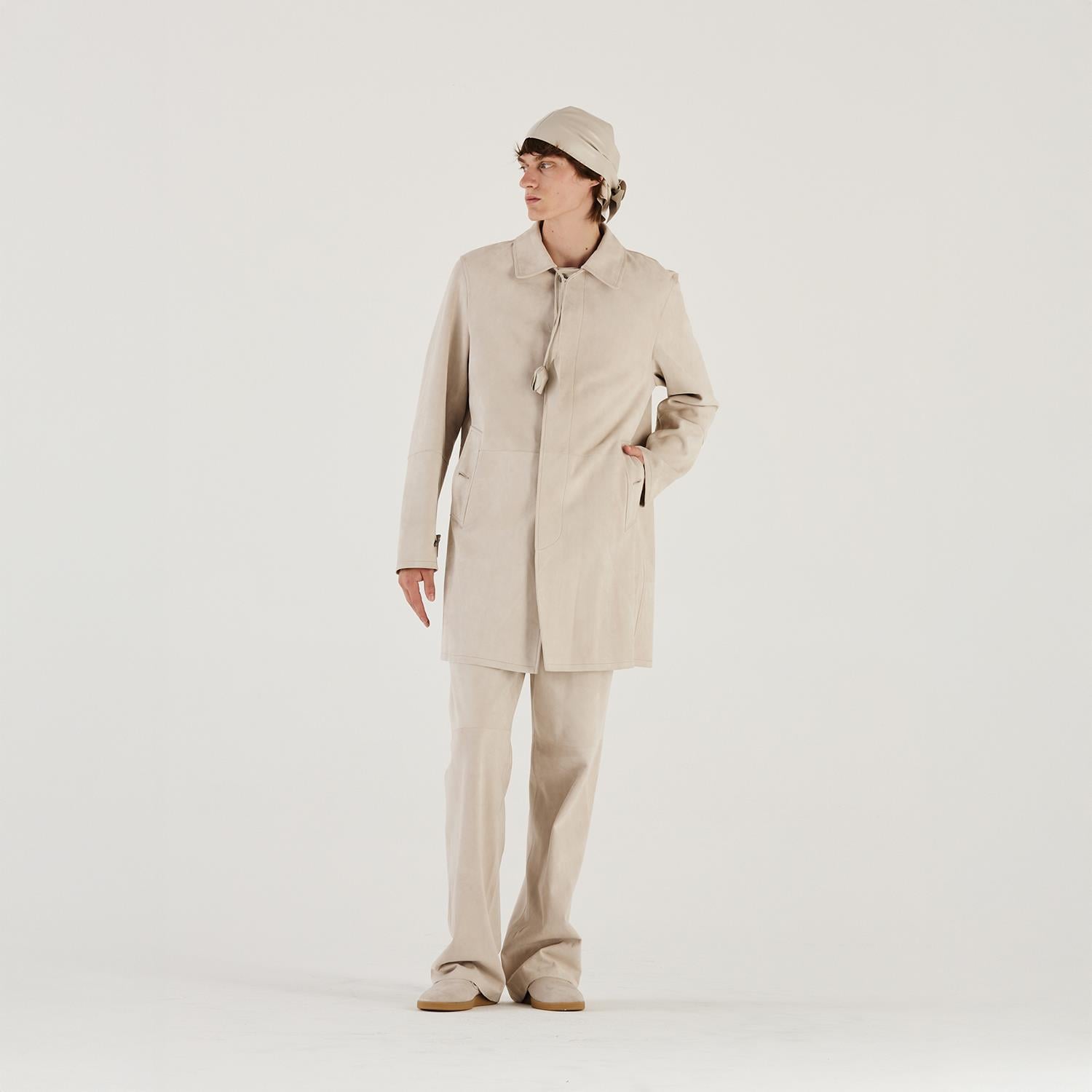 K14981 | Leather Car Coat