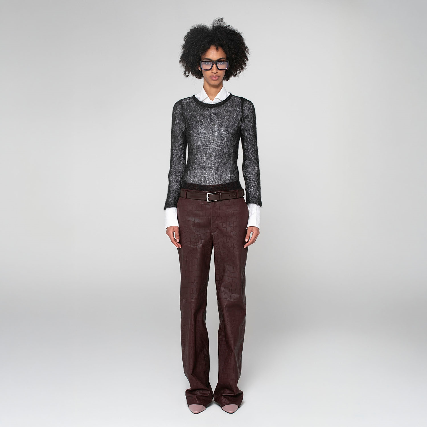 K152102 - LEATHER RELAXED FITTROUSERS