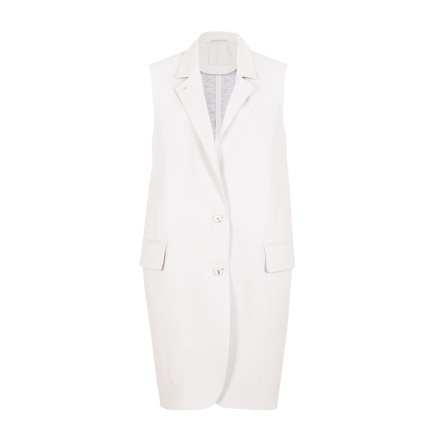 K14411 | LEATHER EGG-SHAPED LONG GILET