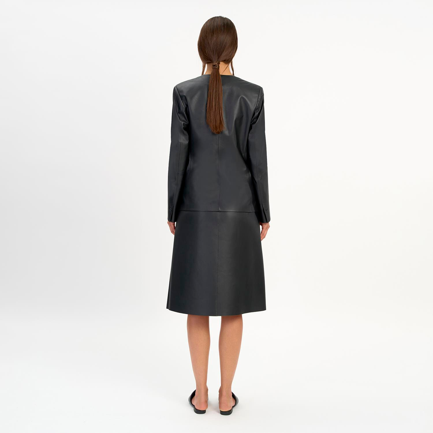 K14437 | Leather Blazer Jacket