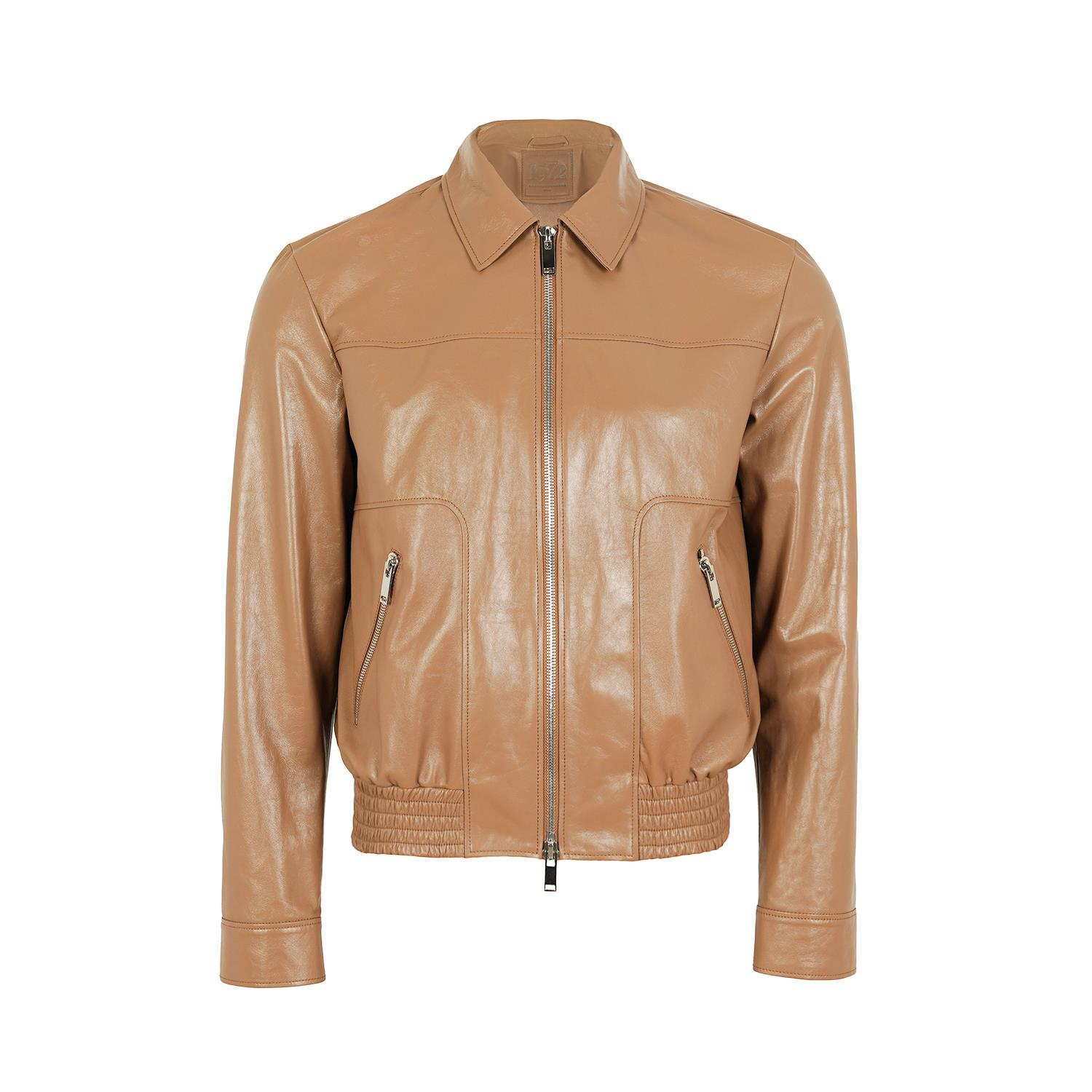 K14484 | Leather Bomber Jacket