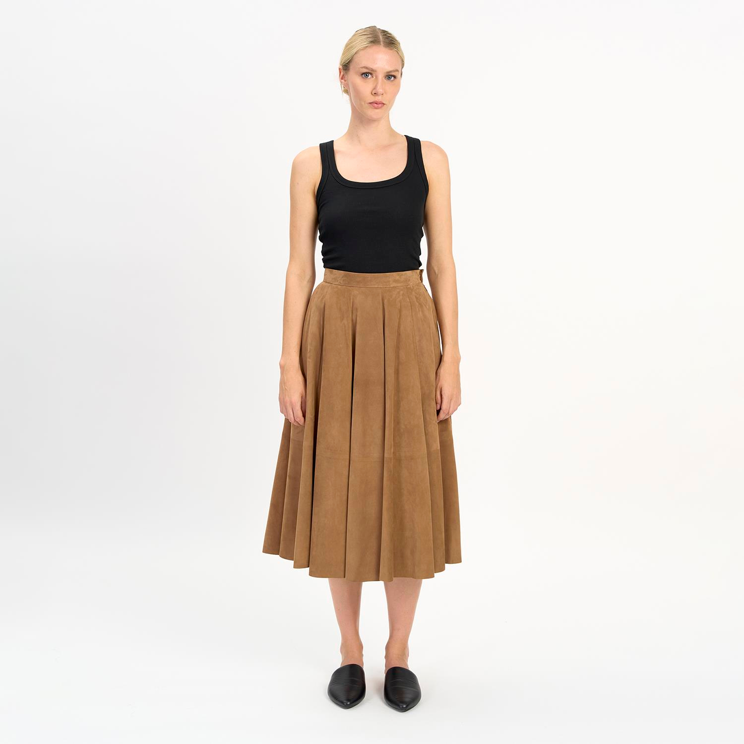 スカート 1972 Desa Leather Reversible Skirt Wallet Desa 1972 Leather Reversible Skirt Wallet Black | Midirok