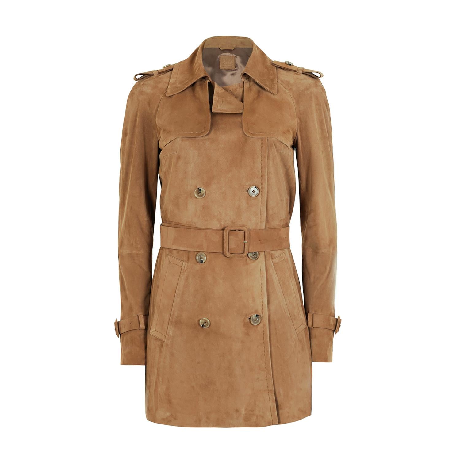 K14524 | Leather Caban Trench Coat