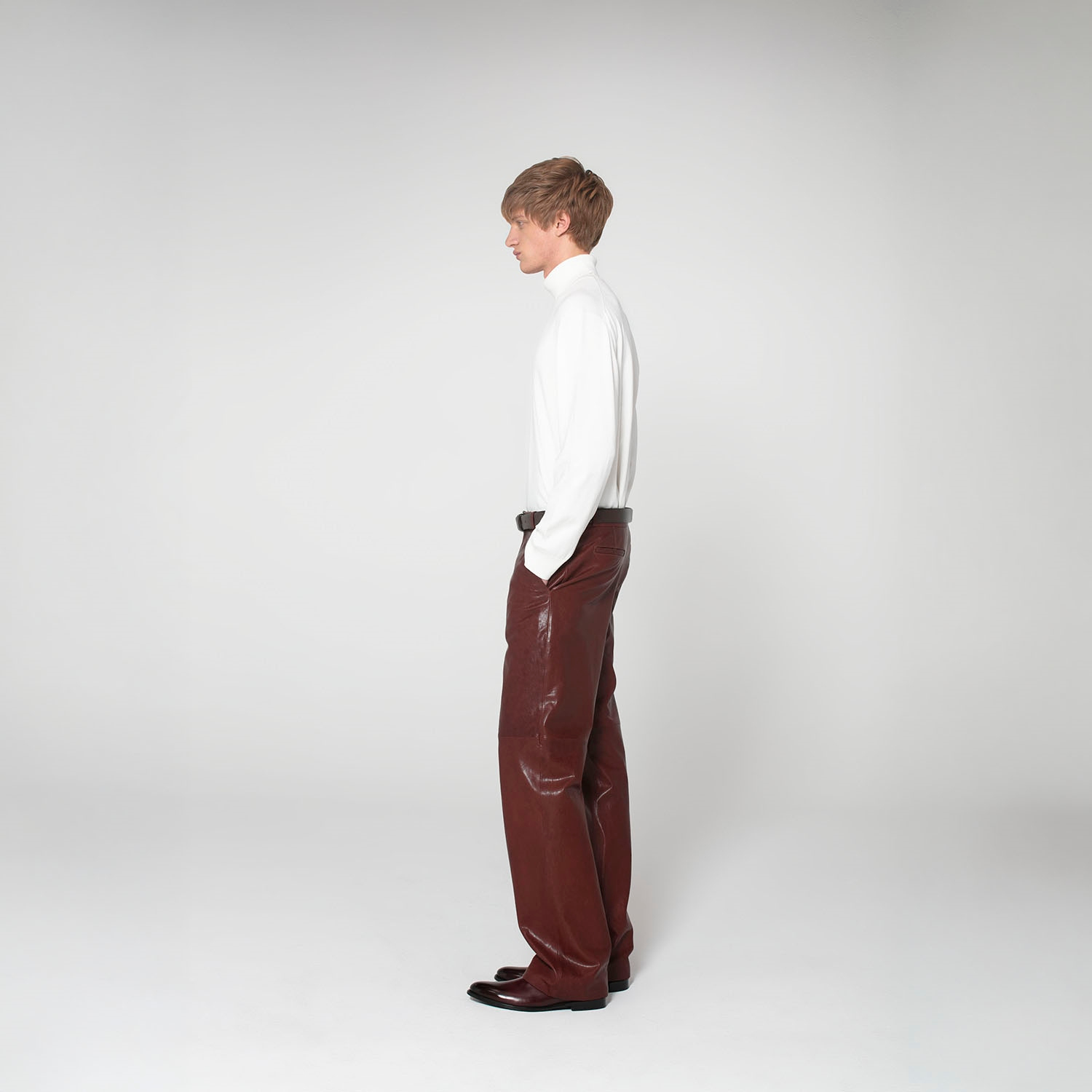 K147801 - LEATHER RELAXED FIT TROUSERS 