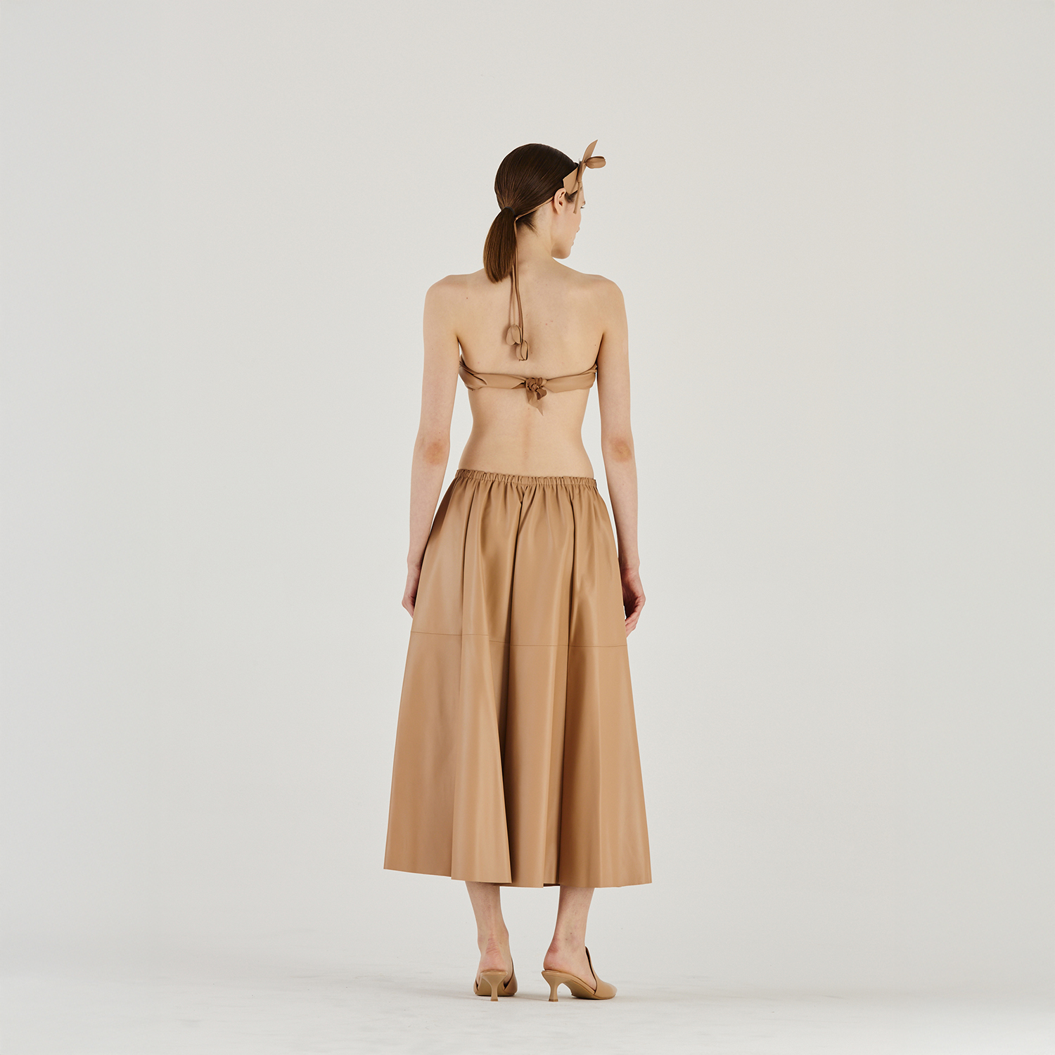 K14901 | LEATHER ROUTE SKIRT