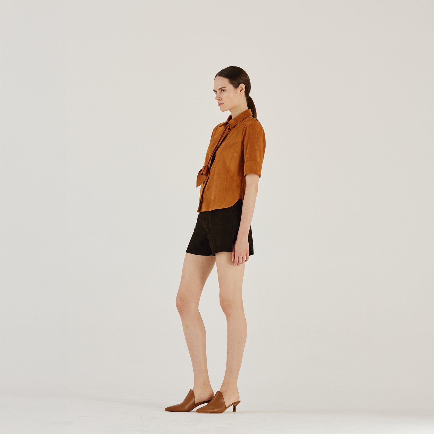 K14902 | LEATHER MINI SHIRT