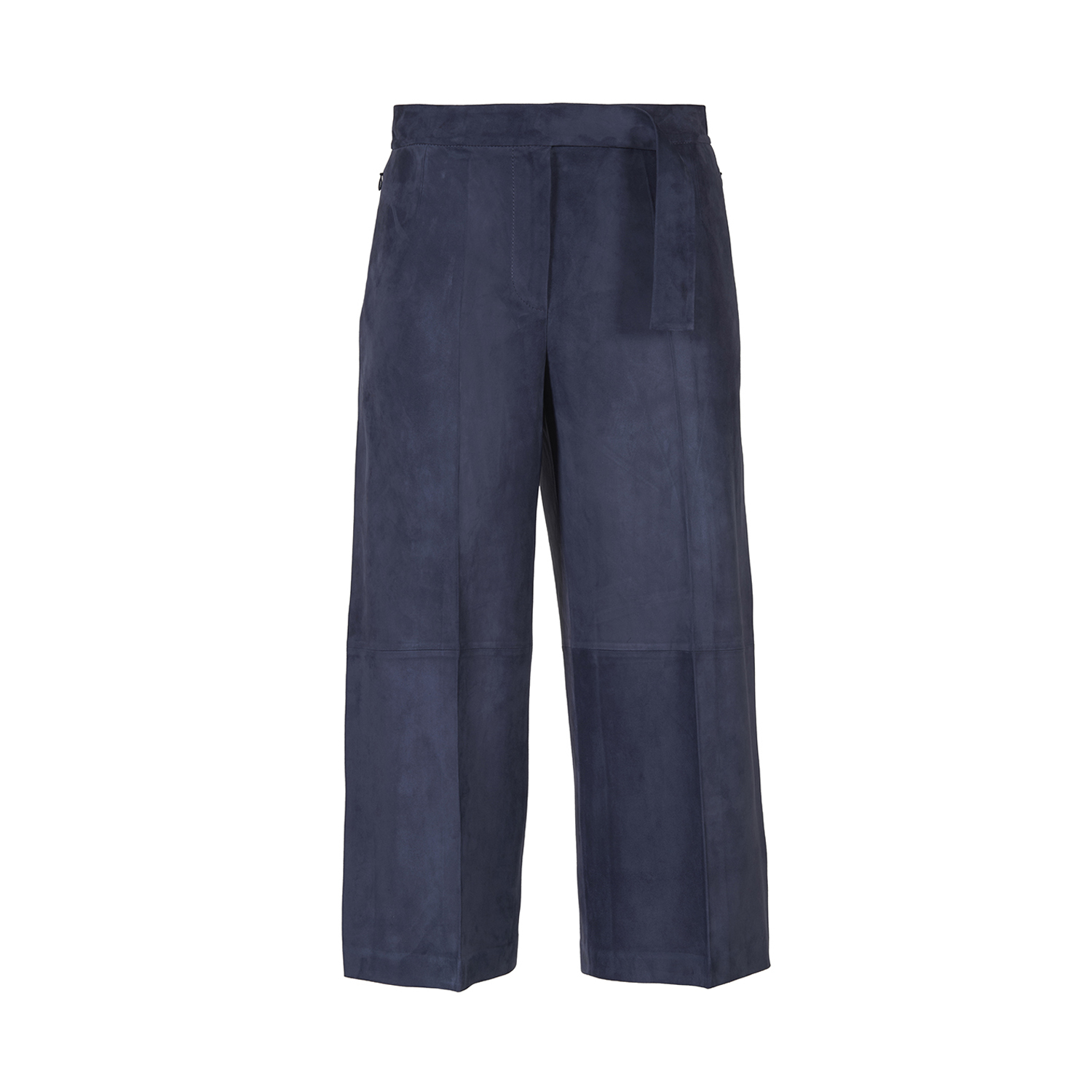 K14914_ | LEATHER CROPPED TRAPEZE PANTS