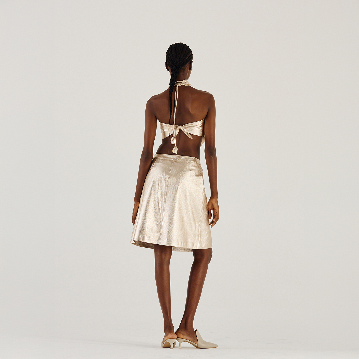 K14916 | LEATHER WRAP SKIRT