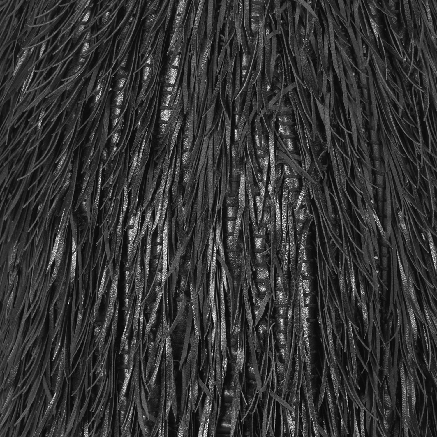 K14935 | LEATHER FRINGE INTERTWINED SKIRT
