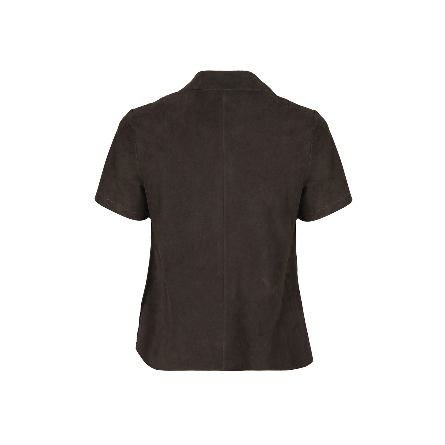 K14939 | LEATHER POLO CROPPED T-SHIRT