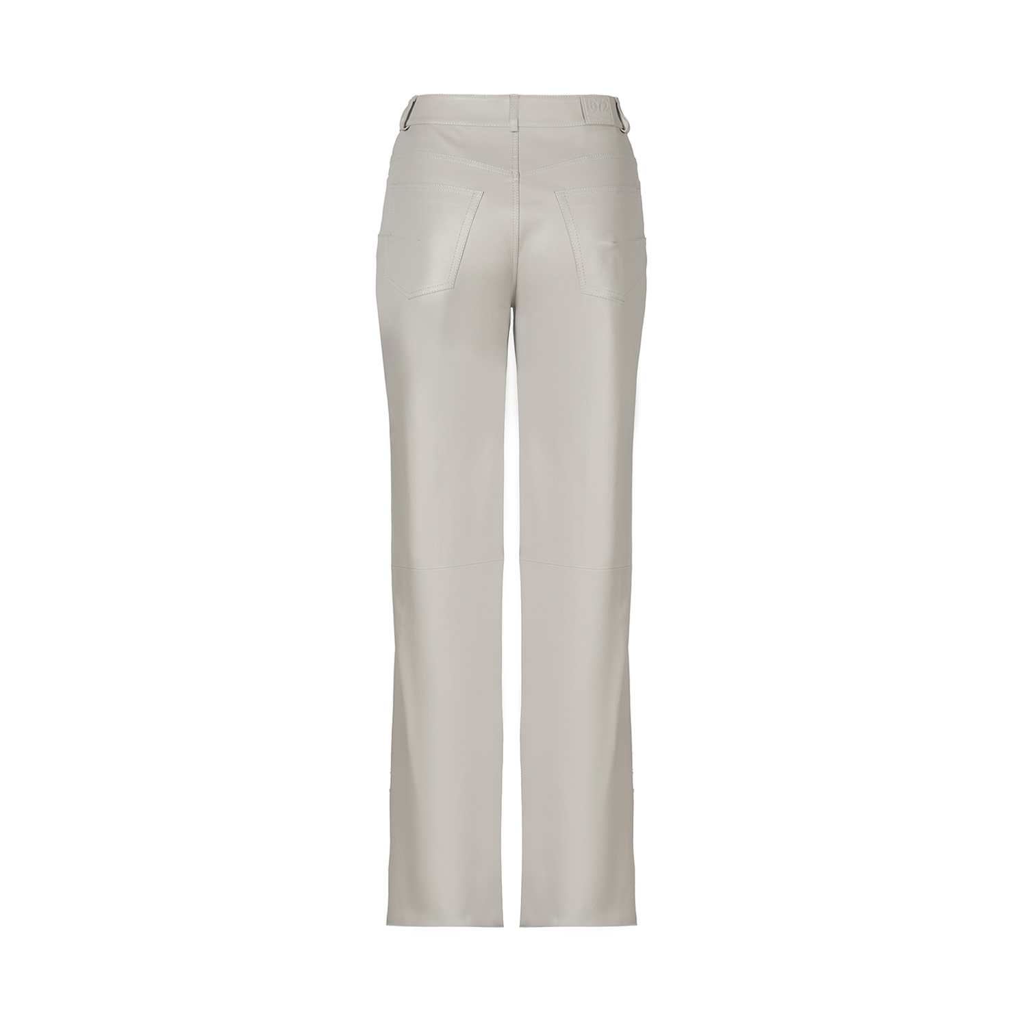 K14943 | LEATHER 5-POCKET STRAIGHT LEG PANTS