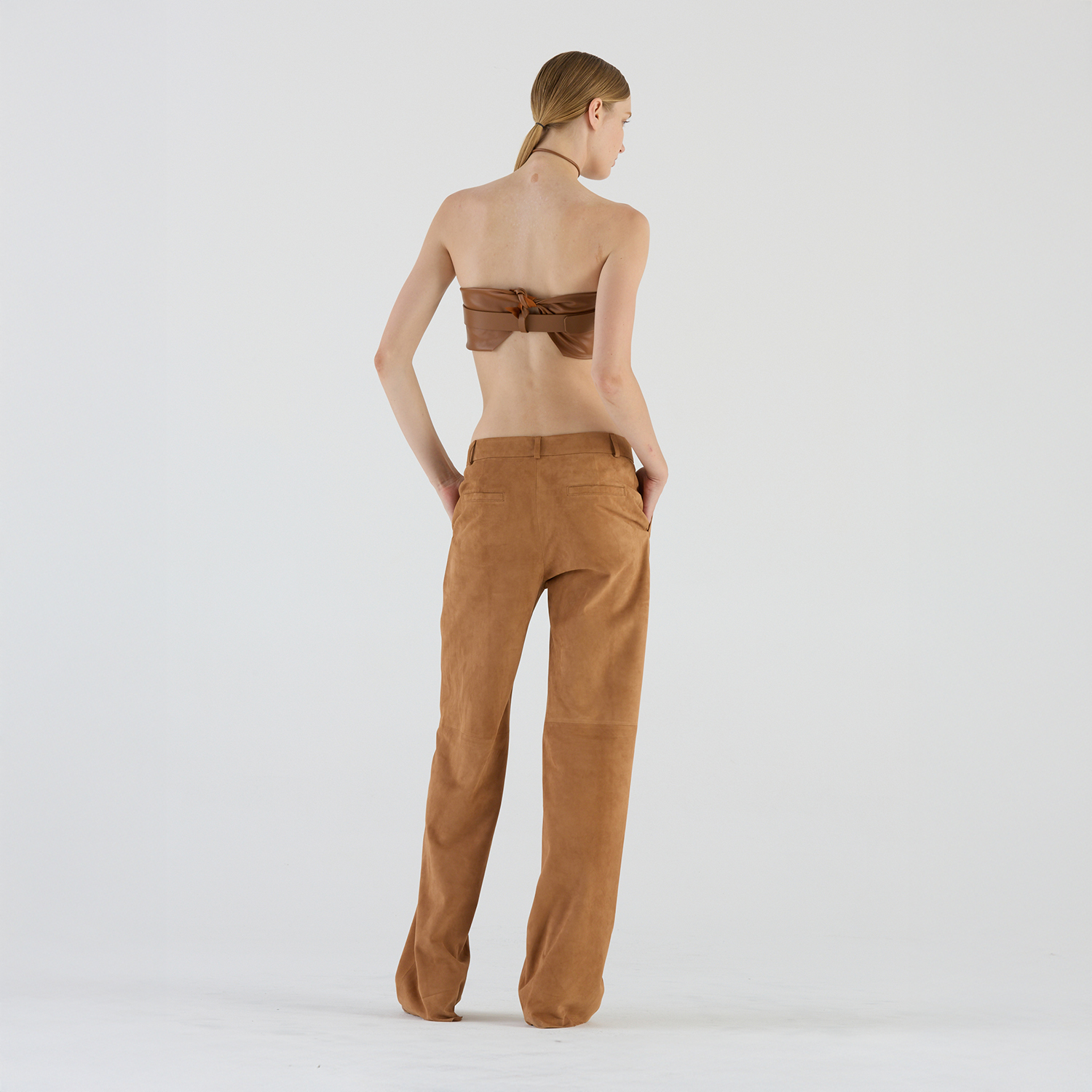 K14944 | LEATHER RELAXED LEG PANTS