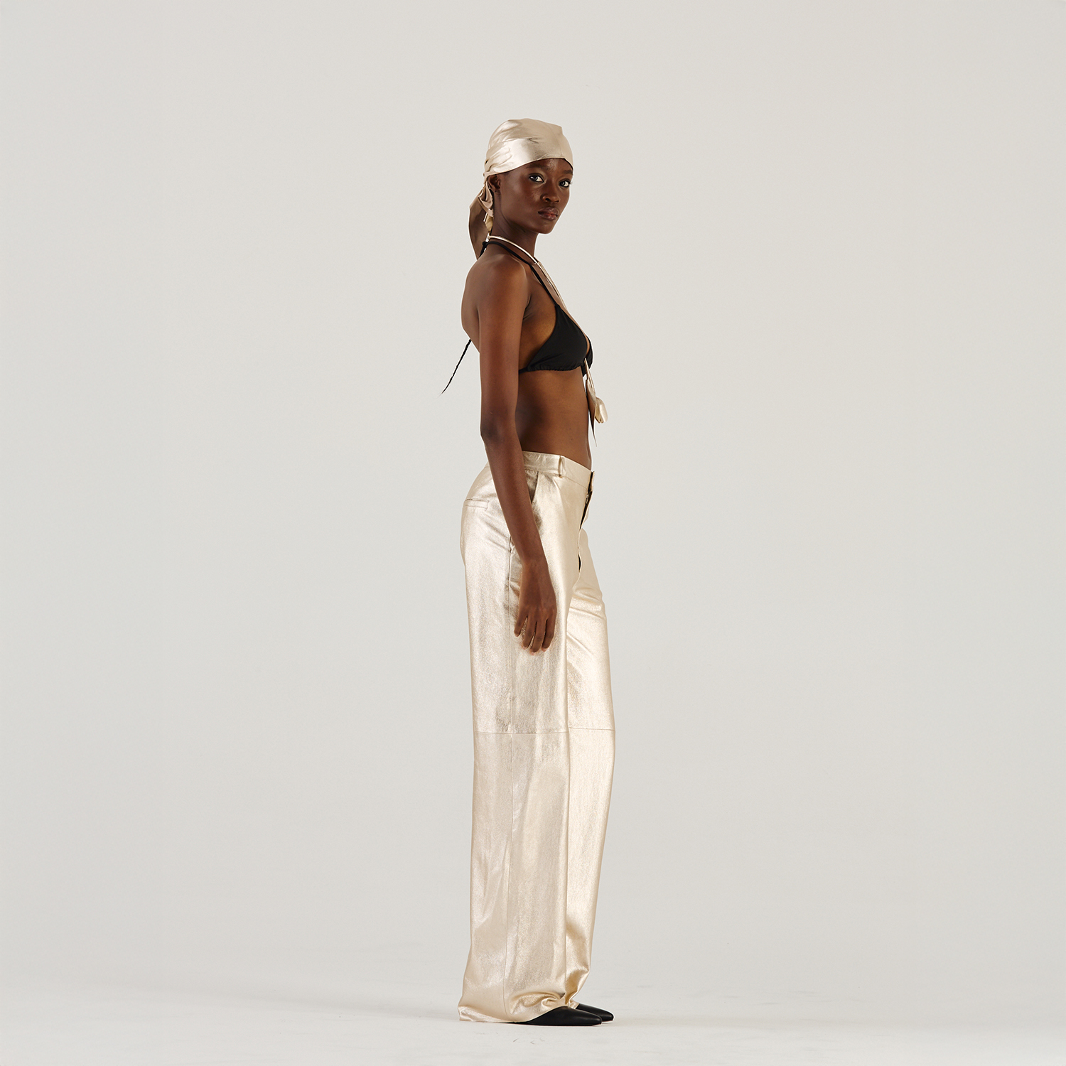 K14944_ | LEATHER RELAXED LEG PANTS