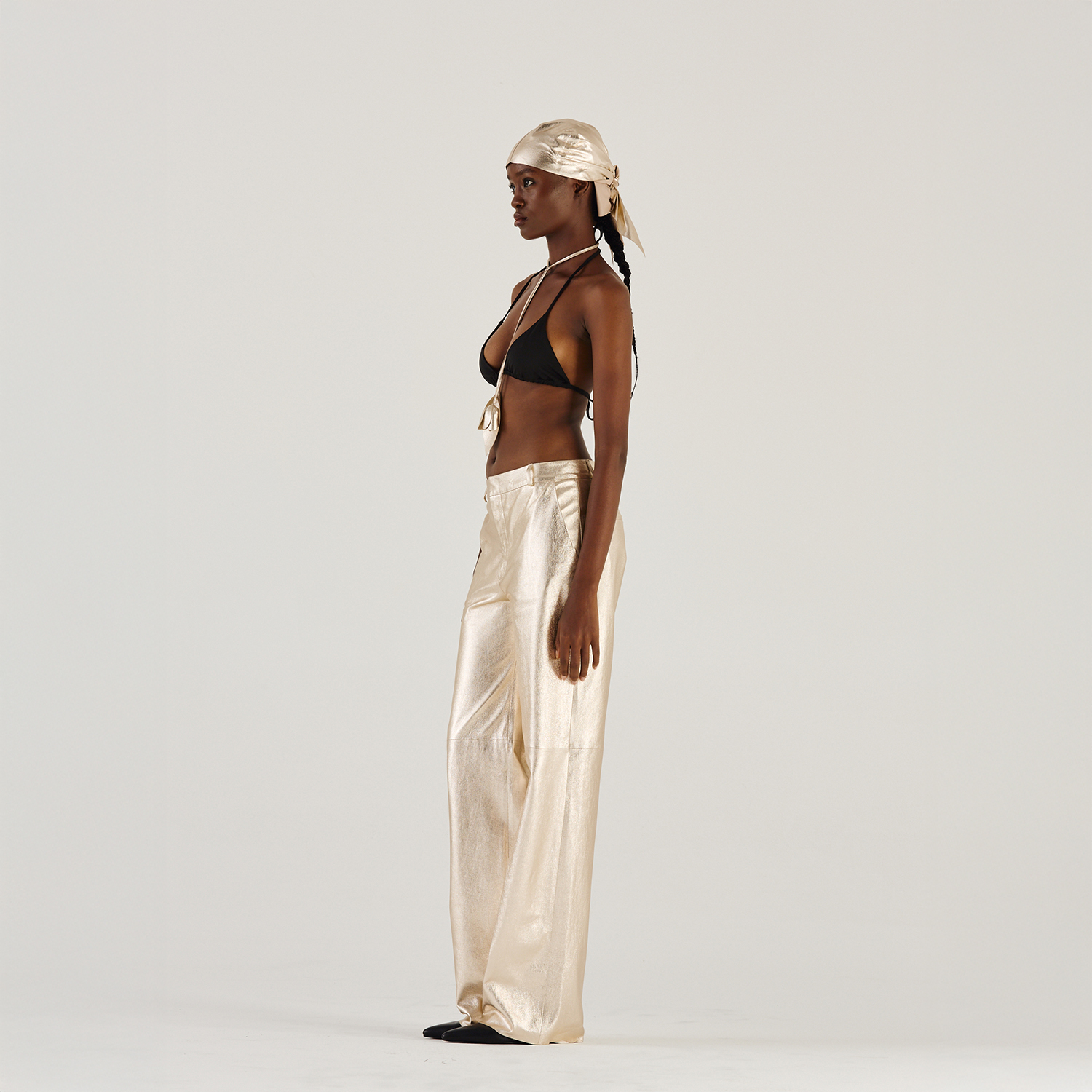 K14944_ | LEATHER RELAXED LEG PANTS