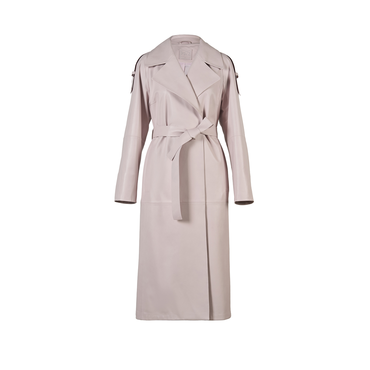 K14994 | LEATHER ROBE TRENCH COAT