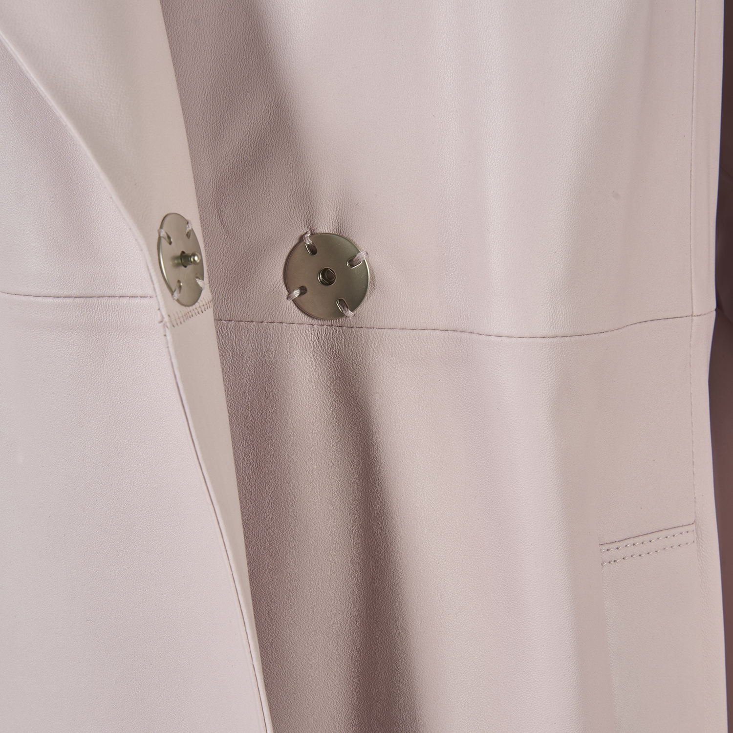 K14994 | LEATHER ROBE TRENCH COAT