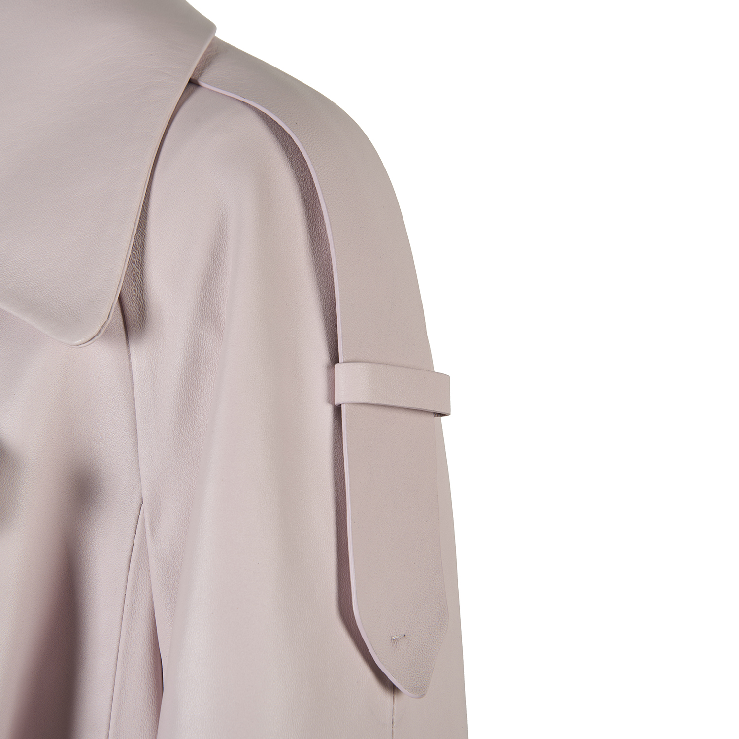 K14994 | LEATHER ROBE TRENCH COAT