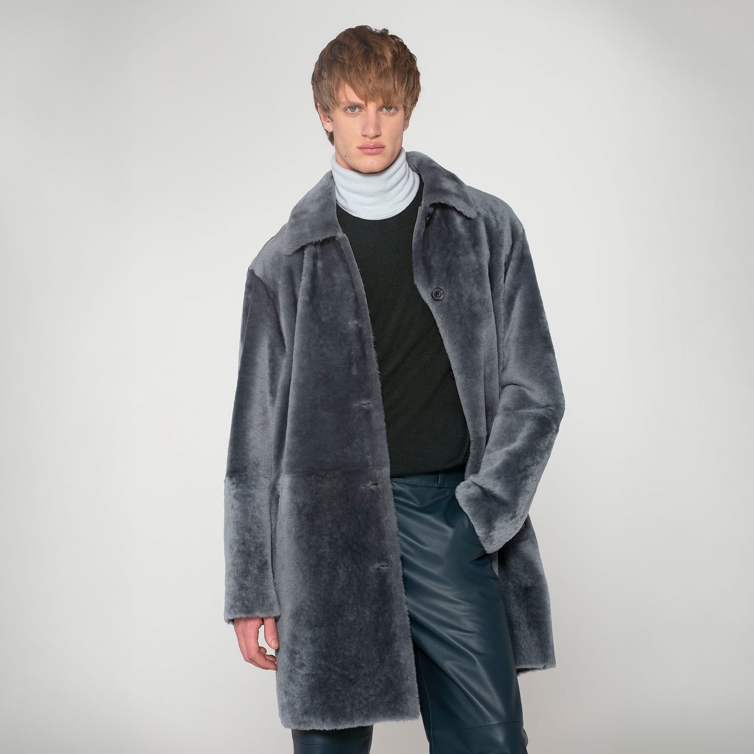 K151451 - SHEARLING REVERSIBLE CAR COAT