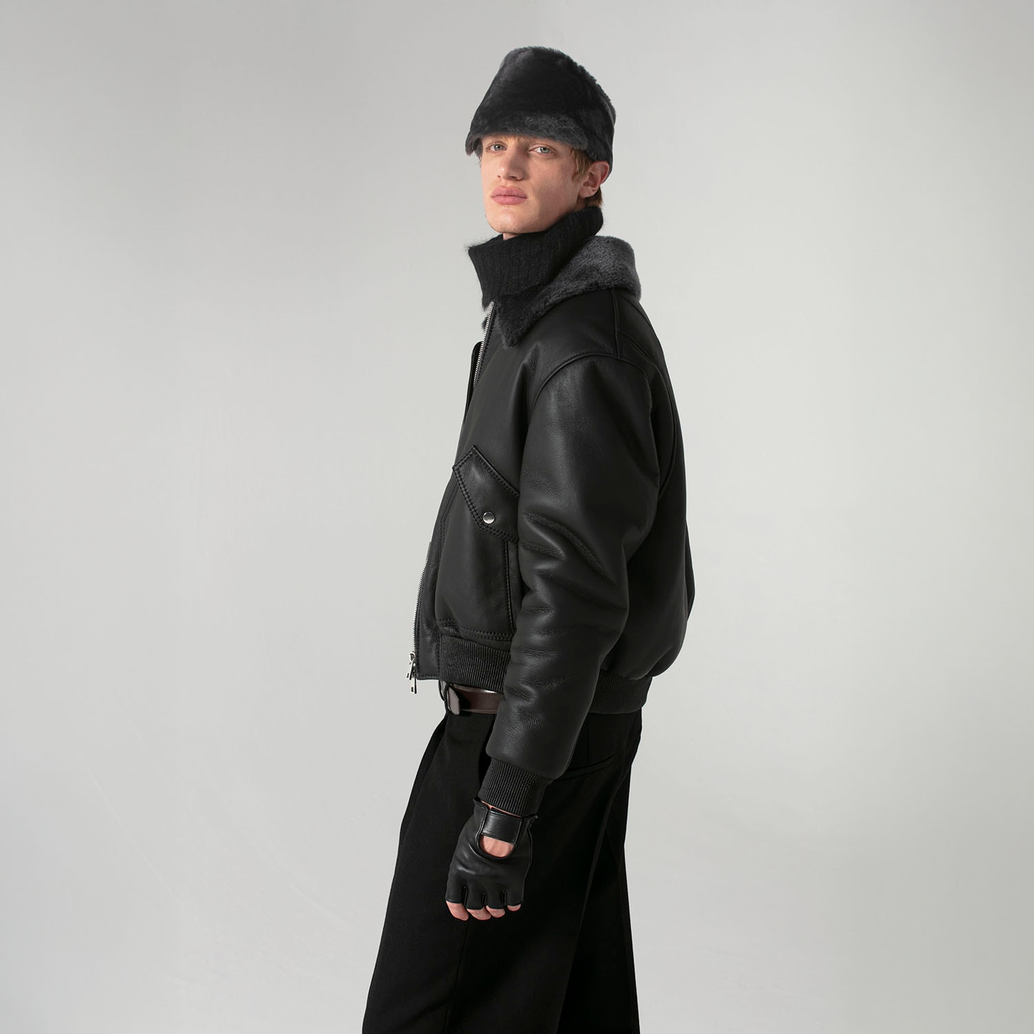 K15149 - SHEARLING BOOMBER JACKET
