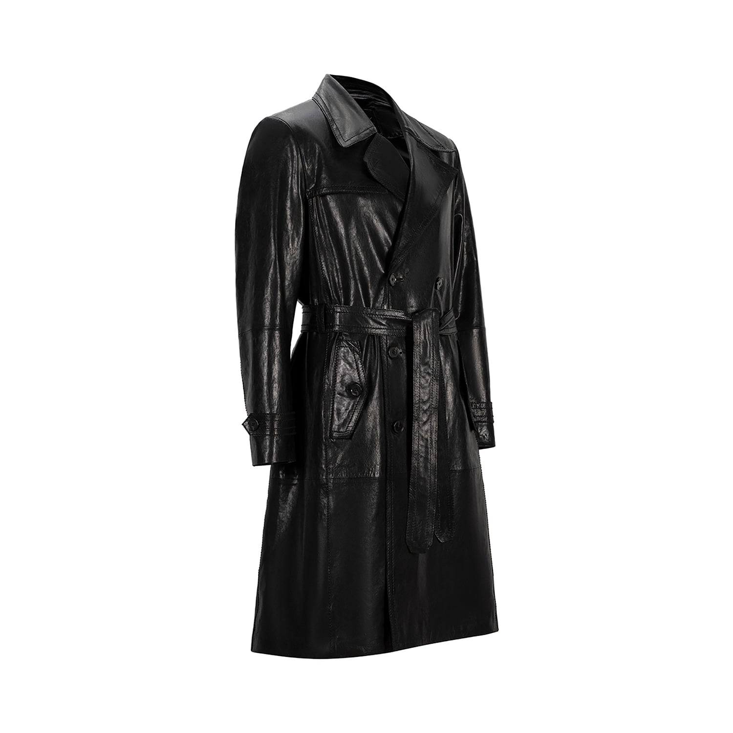 K15150 - LEATHER TRENCH COAT
