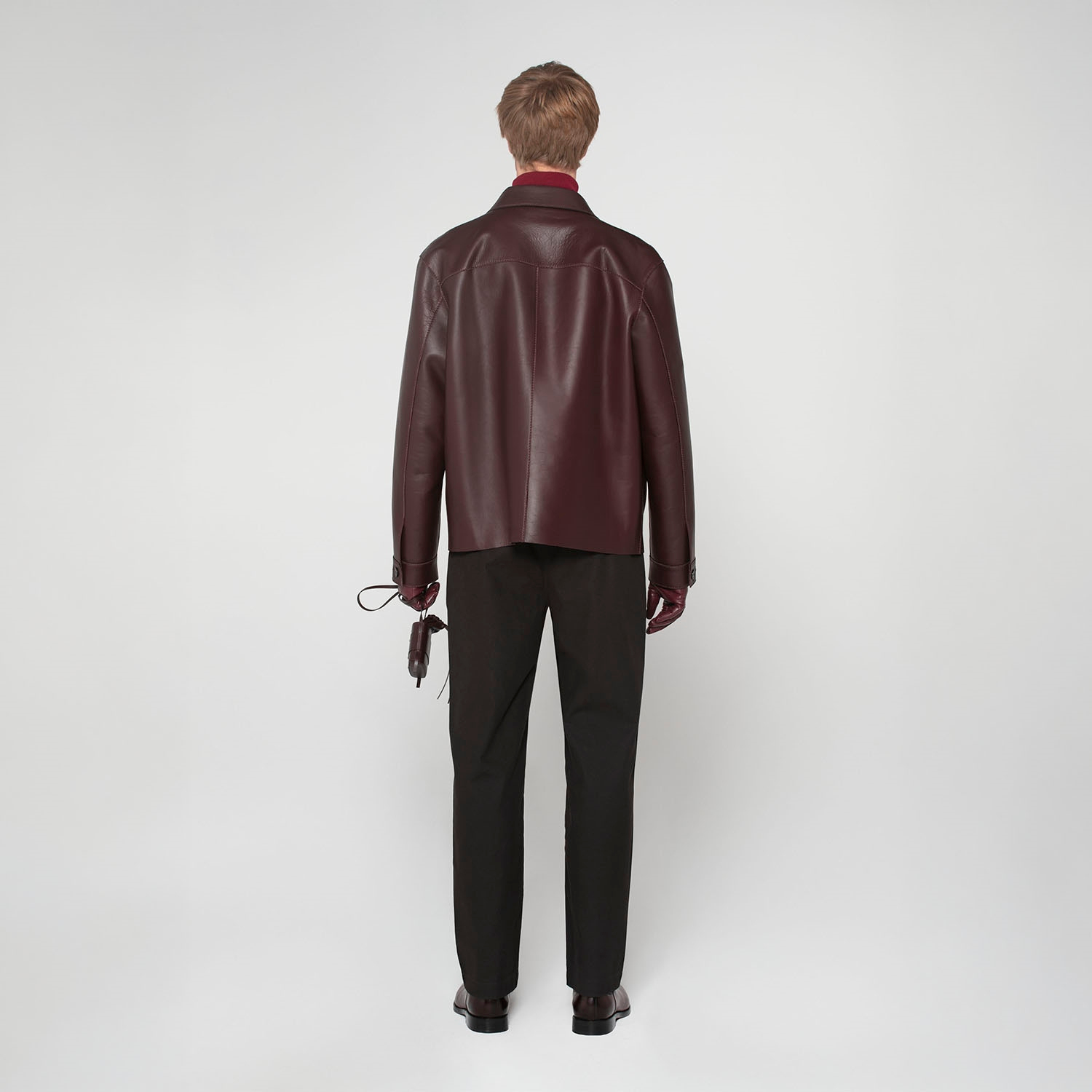 K15152 - LEATHER OVERSIZE 4 POCKETS JACKET