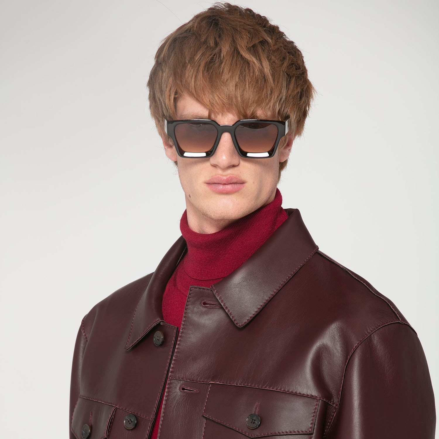 K15152 - LEATHER OVERSIZE 4 POCKETS JACKET