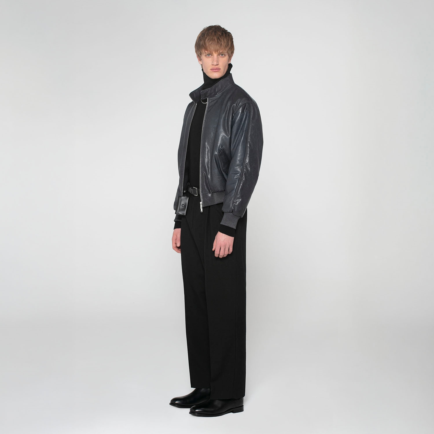 K15155 - LEATHER BOMBER JACKET